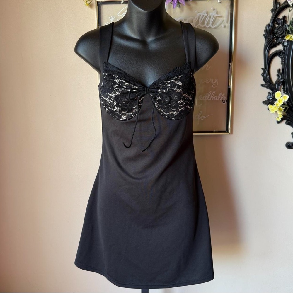 Black Lace Mini Dress